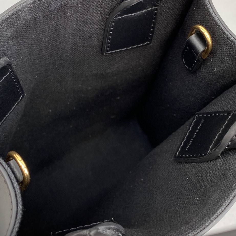 1:1 Replica Celine Mini Vertical Cabas Celine In Textile With Celine Print Black For Women 8in/20cm - Image 5