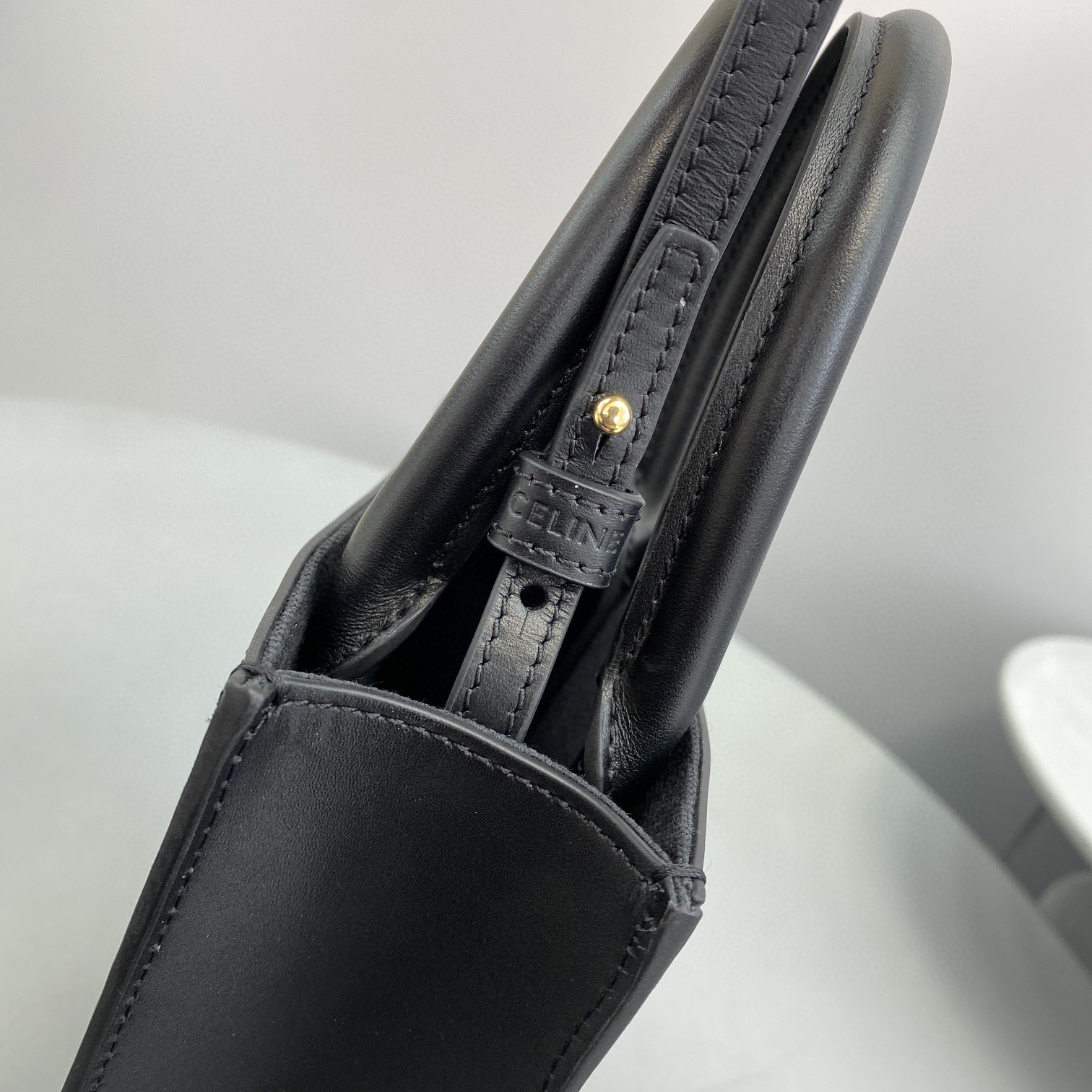 1:1 Replica Celine Mini Vertical Cabas Celine In Textile With Celine Print Black For Women 8in/20cm - Image 7