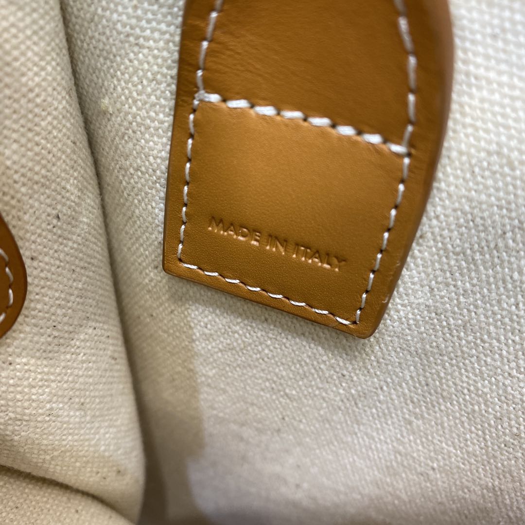 1:1 Replica Celine Mini Vertical Cabas Celine In Textile With Celine Print White/Brown For Women 8in/20cm 193302BNZ.02NT - Image 3