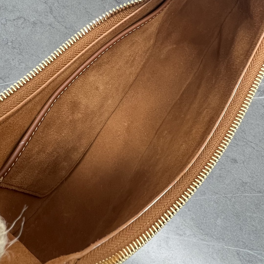 1:1 Replica Celine Mirror Hobo Bag Brown For Women 9.6in/24.5cm - Image 5