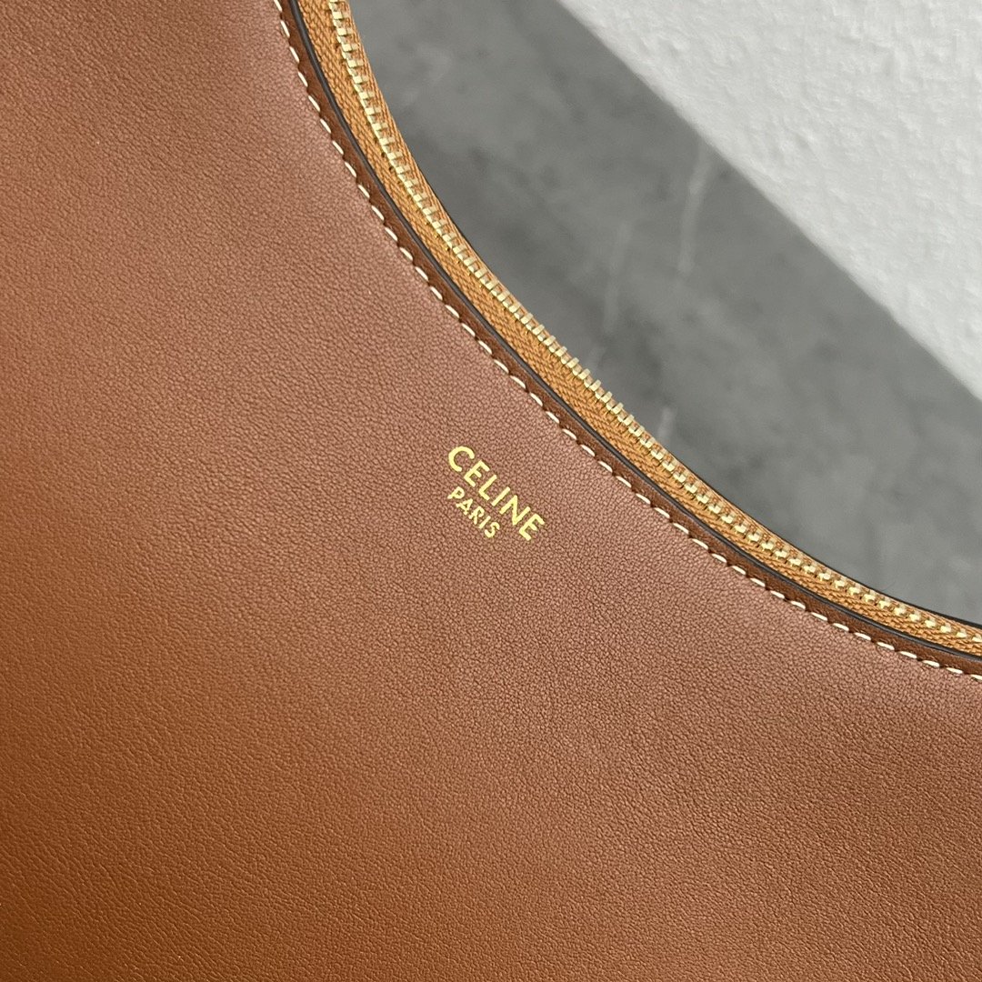 1:1 Replica Celine Mirror Hobo Bag Brown For Women 9.6in/24.5cm - Image 3