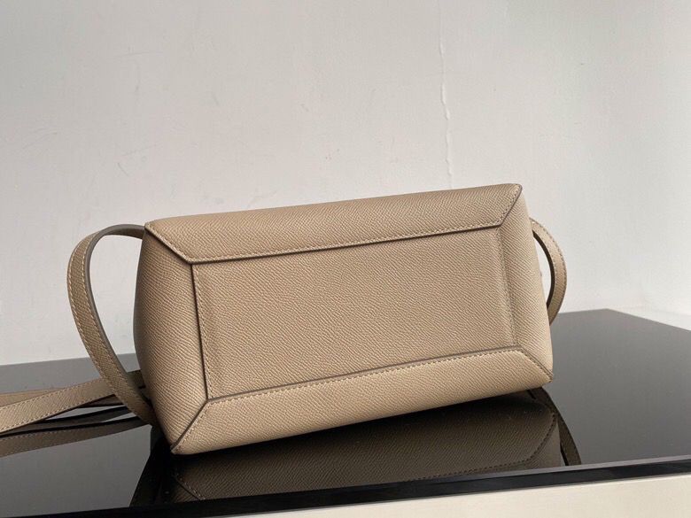 1:1 Replica Celine Nano Mini Belt Bag In Grained Material Light Taupe For Women 11in/28cm - Image 3