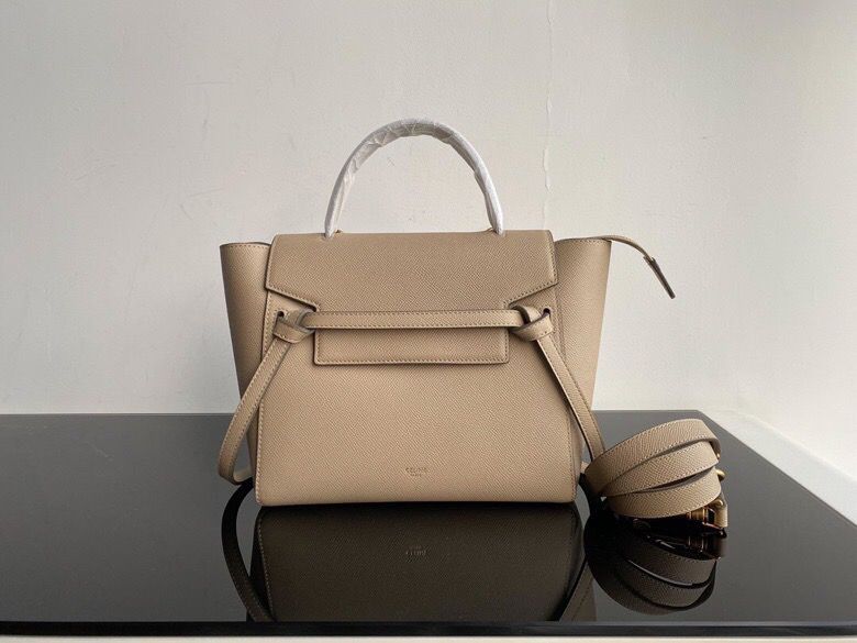 1:1 Replica Celine Nano Mini Belt Bag In Grained Material Light Taupe For Women 11in/28cm