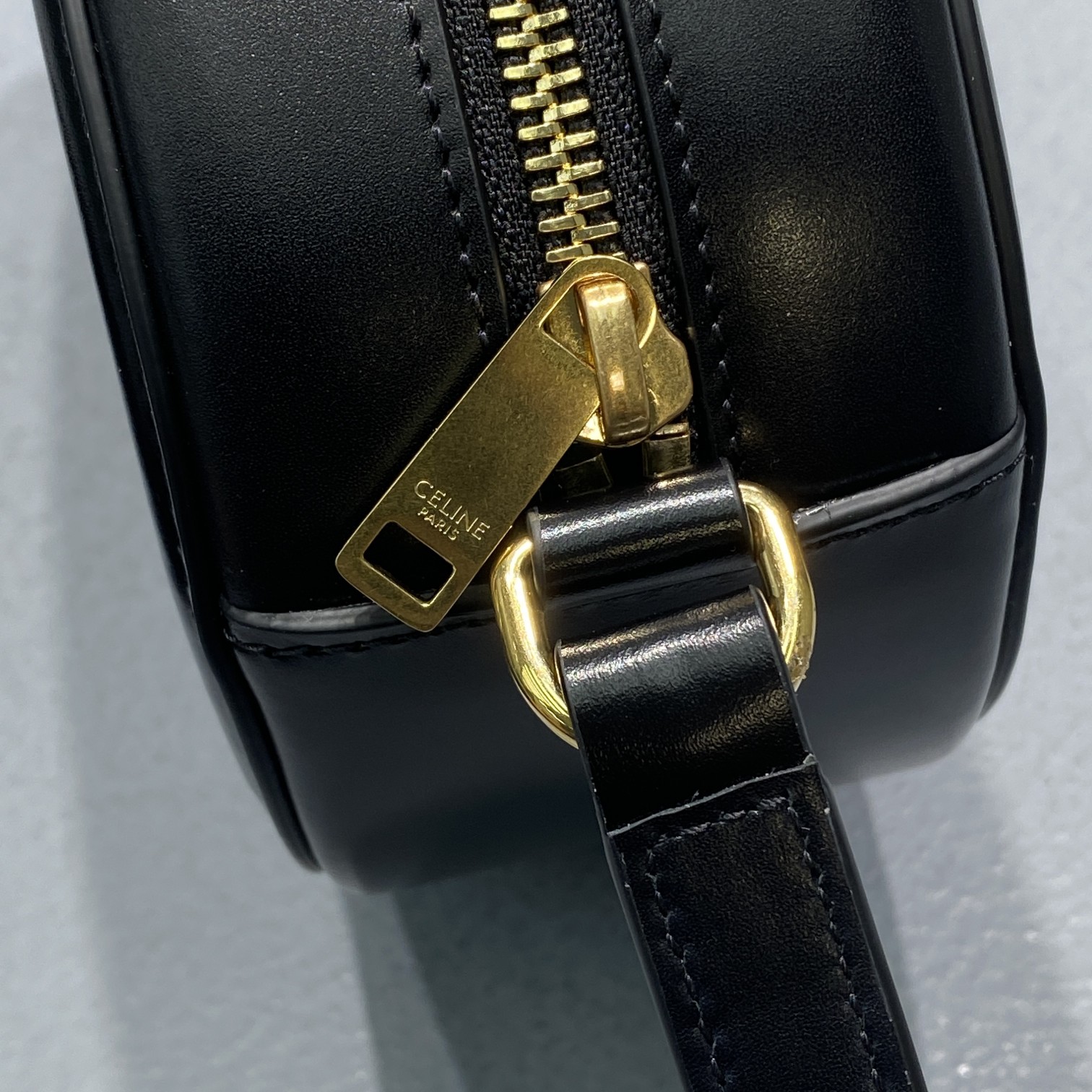 1:1 Replica Celine Oval Bag Cuir Triomphe Black For Women 8in/20cm 198603DXC.38NO - Image 5