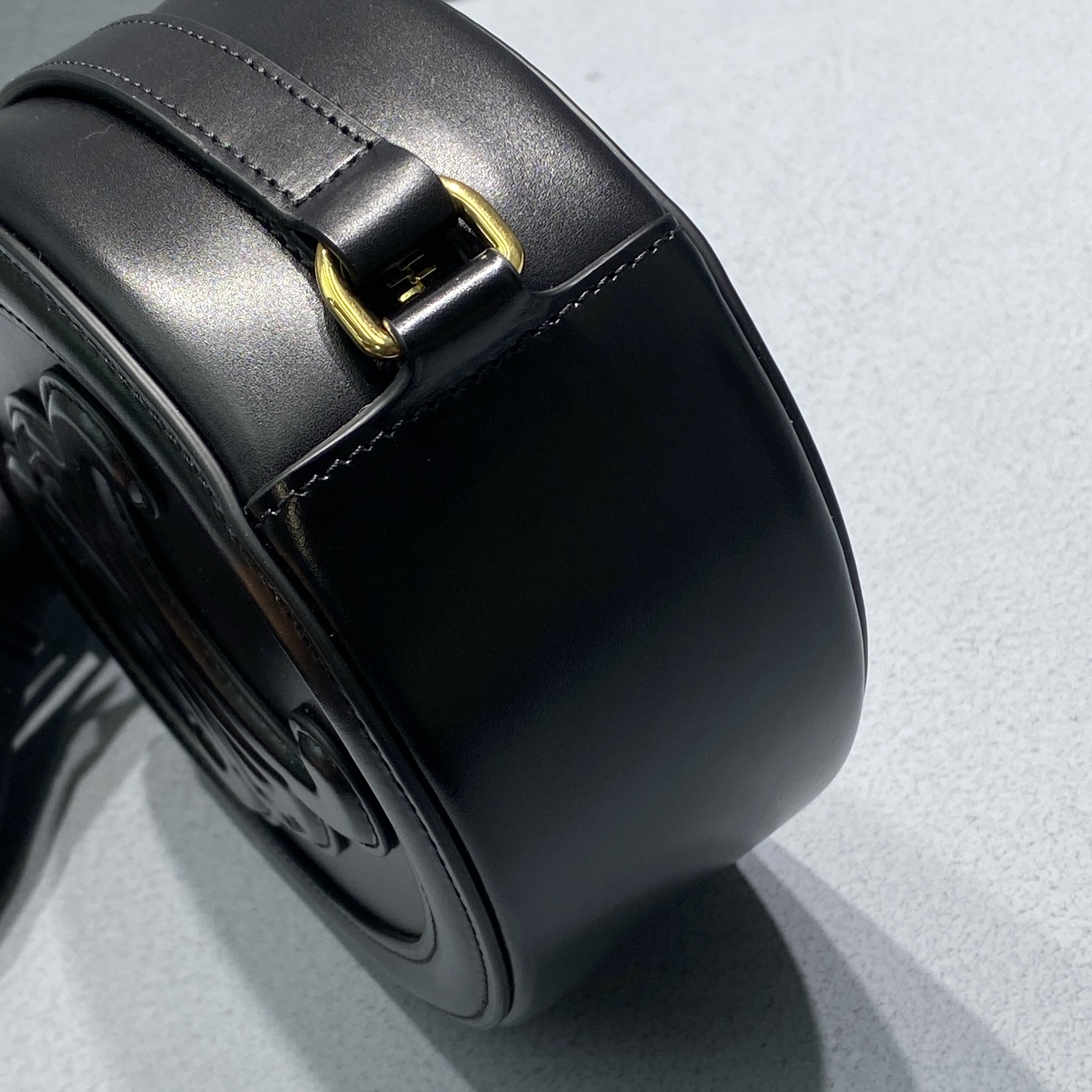 1:1 Replica Celine Oval Bag Cuir Triomphe Black For Women 8in/20cm 198603DXC.38NO - Image 7