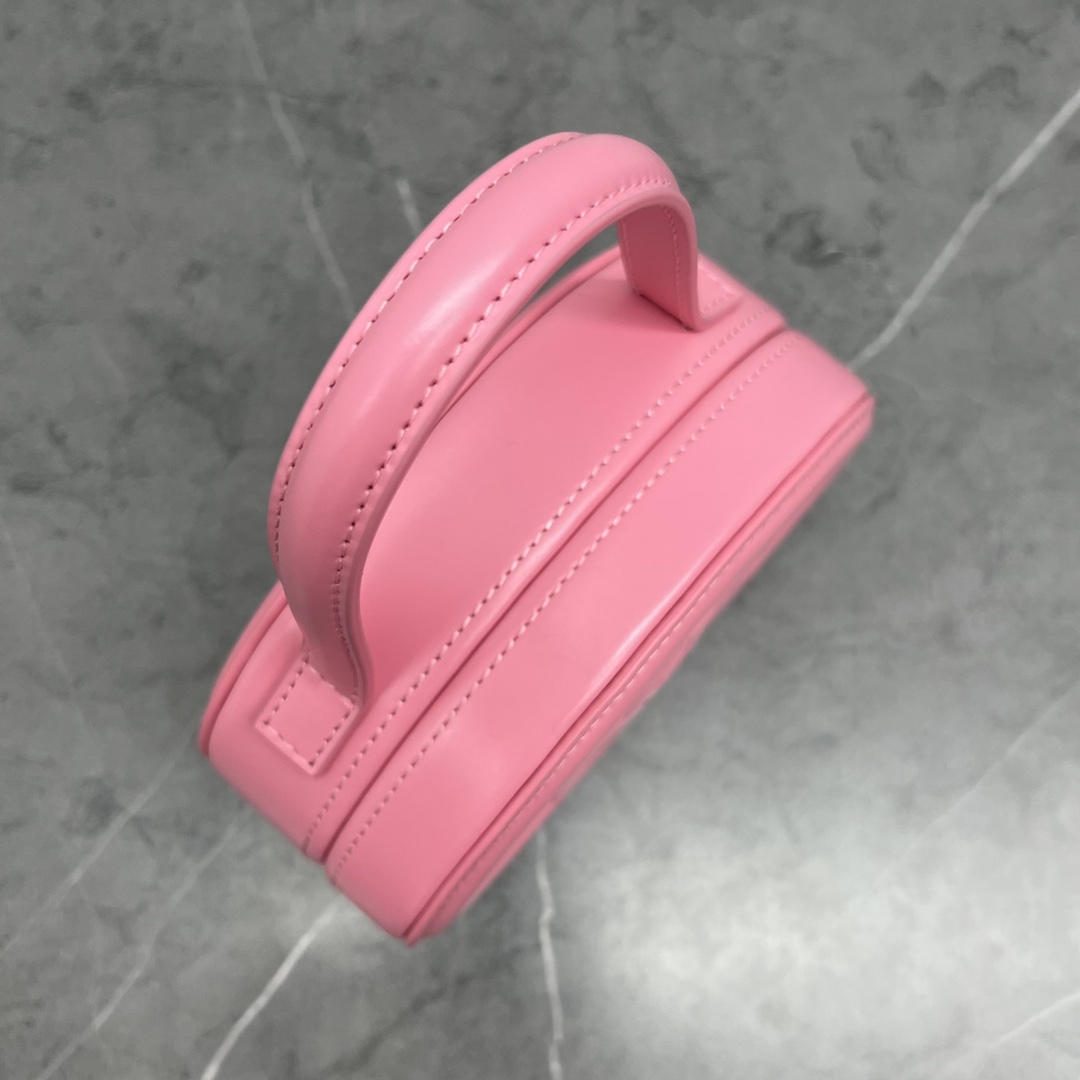 1:1 Replica Celine Oval Minaudiere Cuir Triomphe Pink For Women 6in/11.5cm - Image 7