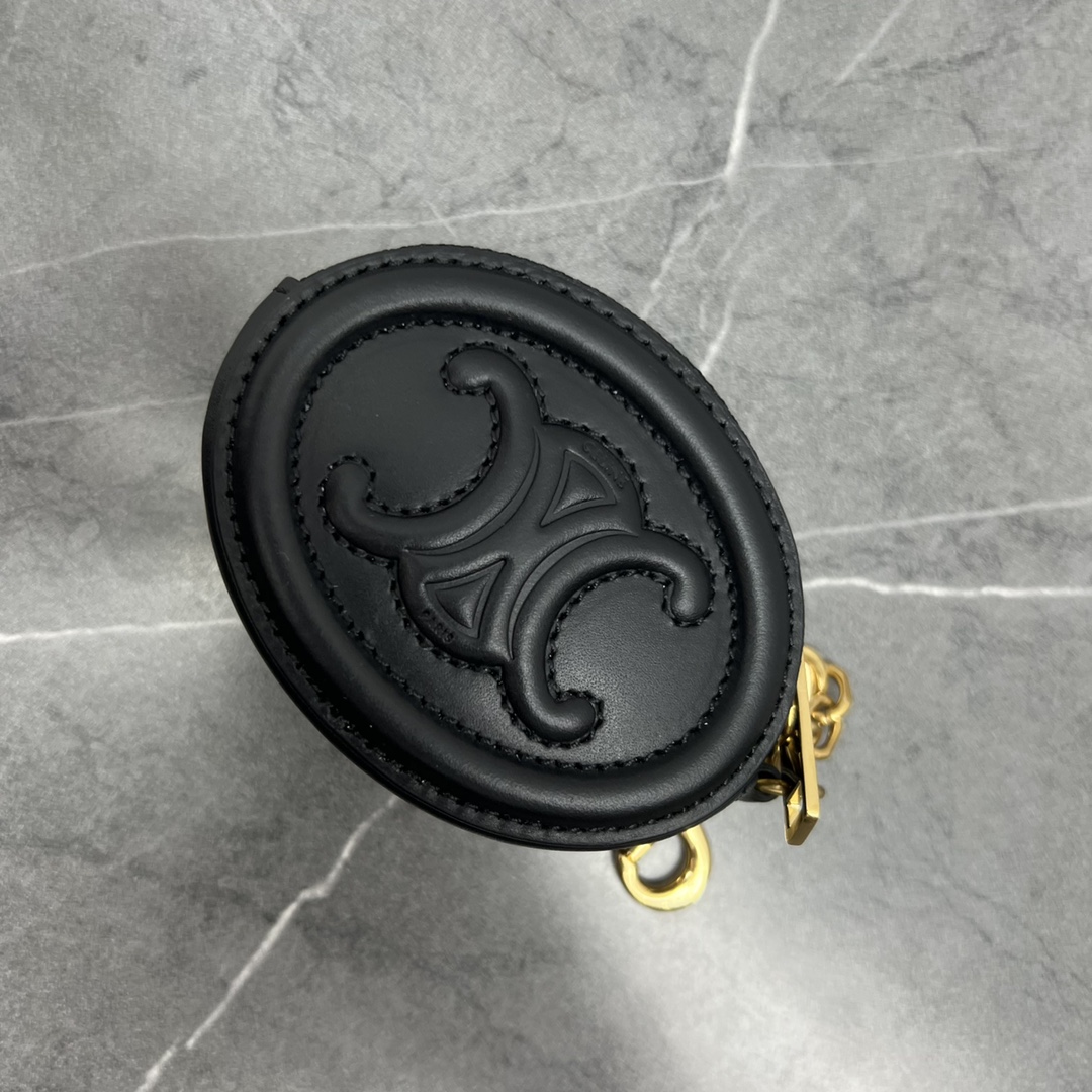 1:1 Replica Celine Pulse Cuir Triopee With Hooks - Soft Black For Women 3in/8cm 10I863DPQ.38NO - Image 5