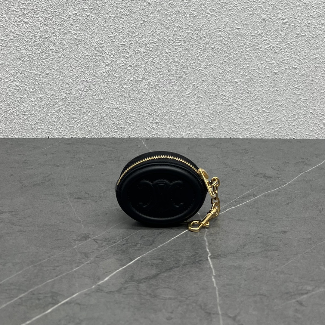 1:1 Replica Celine Pulse Cuir Triopee With Hooks - Soft Black For Women 3in/8cm 10I863DPQ.38NO - Image 4