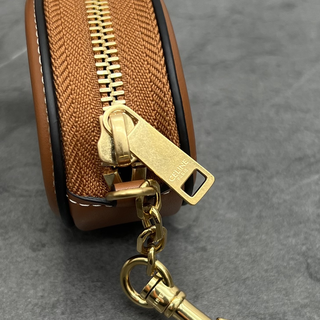 1:1 Replica Celine Pulse Cuir Triopee With Hooks - Soft Brown For Women 3in/8cm 10I863DPQ.04LU - Image 2