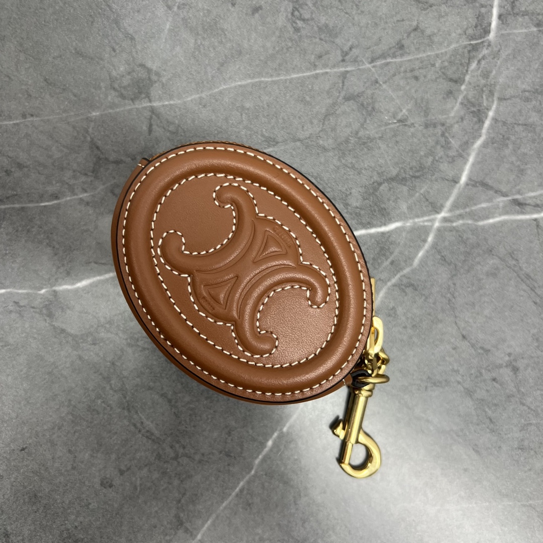 1:1 Replica Celine Pulse Cuir Triopee With Hooks - Soft Brown For Women 3in/8cm 10I863DPQ.04LU - Image 4