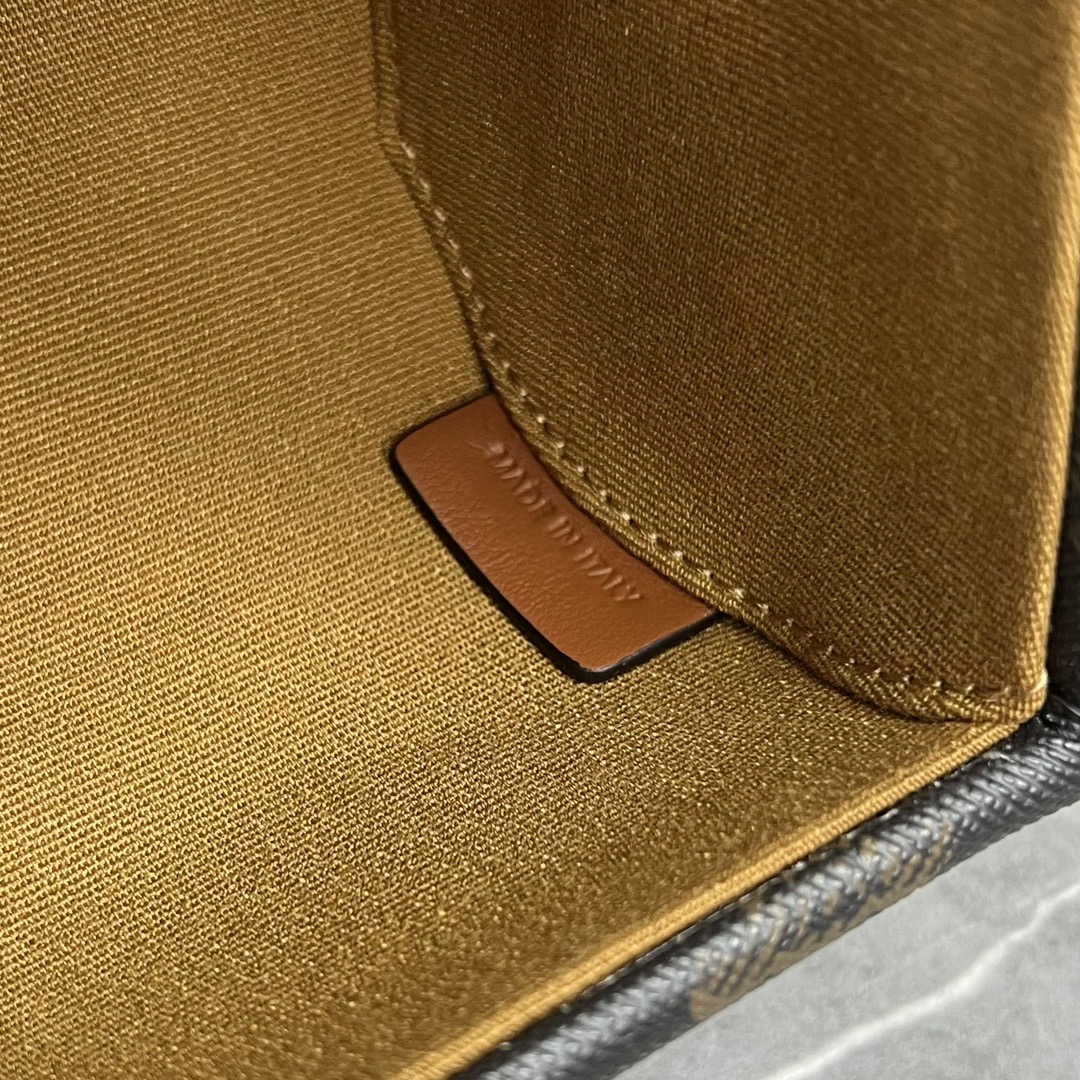 1:1 Replica Celine Round Box Triomphe In Triomphe Canvas Tan For Women 5in/12cm - Image 6