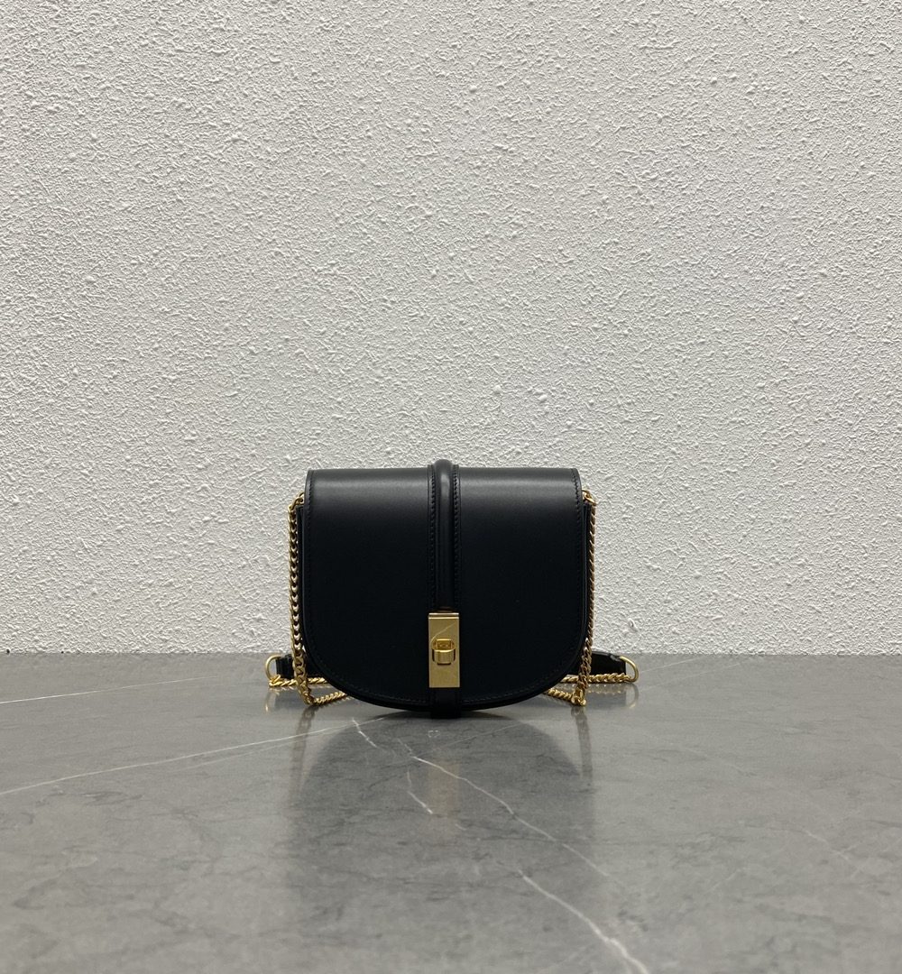 1:1 Replica Celine Small 16 Wallet On Chain Black For Women 6in/14cm 10G453CQ7.38NO