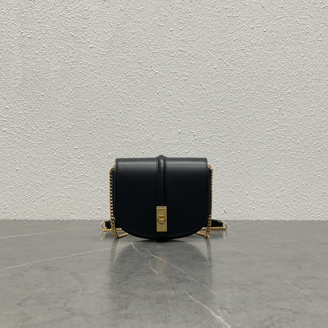 1:1 Replica Celine Small 16 Wallet On Chain Black For Women 6in/14cm 10G453CQ7.38NO