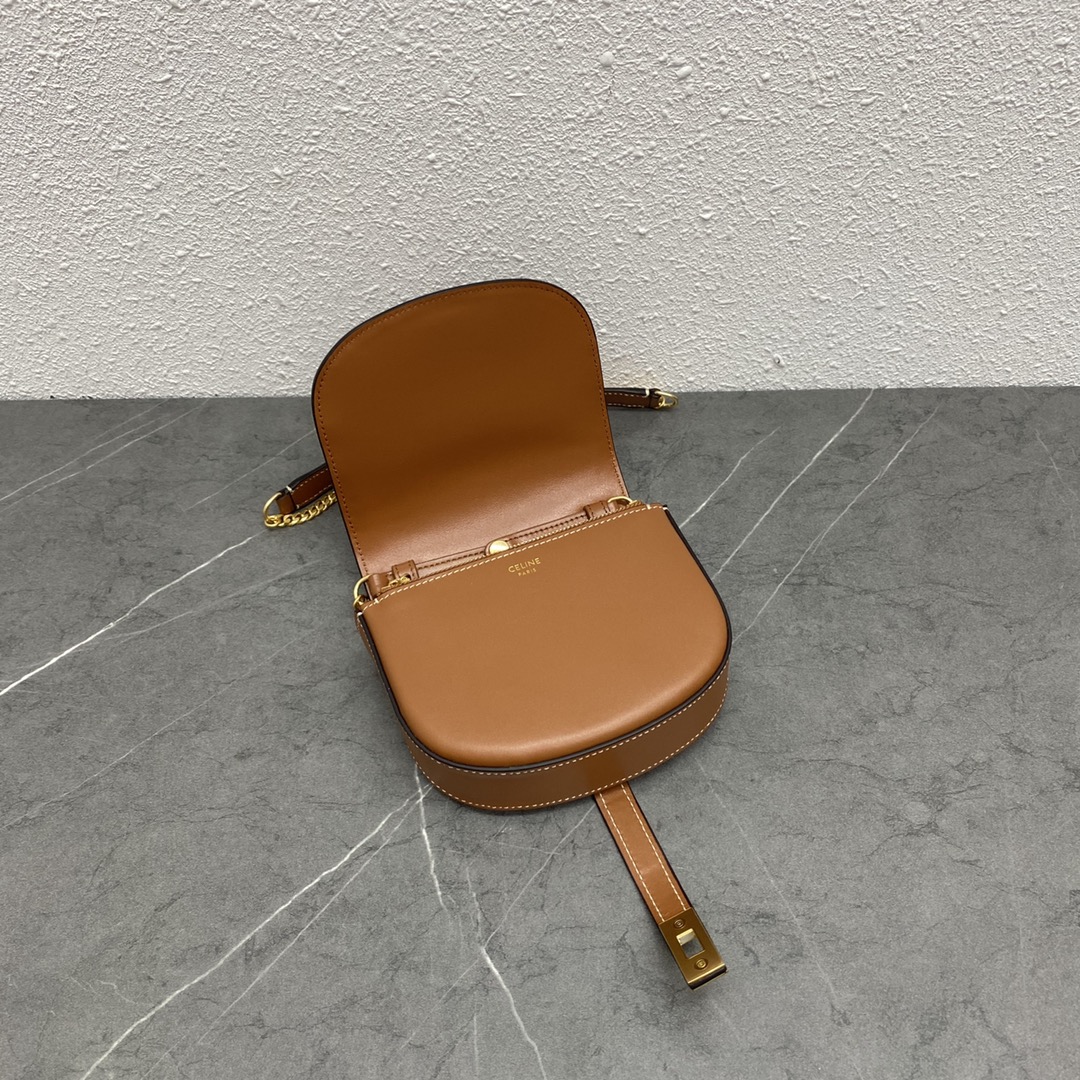 1:1 Replica Celine Small 16 Wallet On Chain Tan For Women 6in/14cm 10G453CQ7.04LU - Image 8