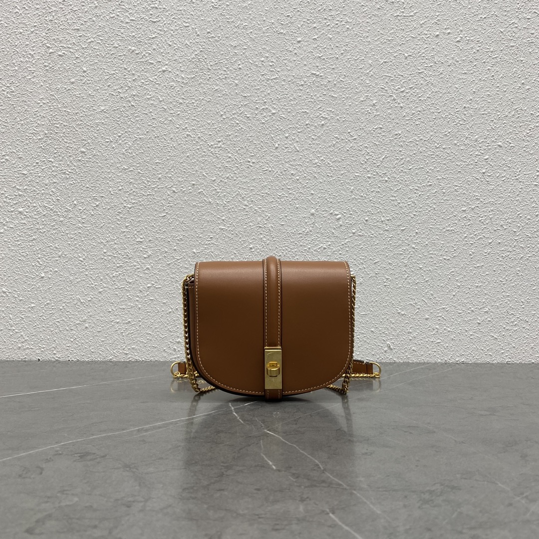 1:1 Replica Celine Small 16 Wallet On Chain Tan For Women 6in/14cm 10G453CQ7.04LU