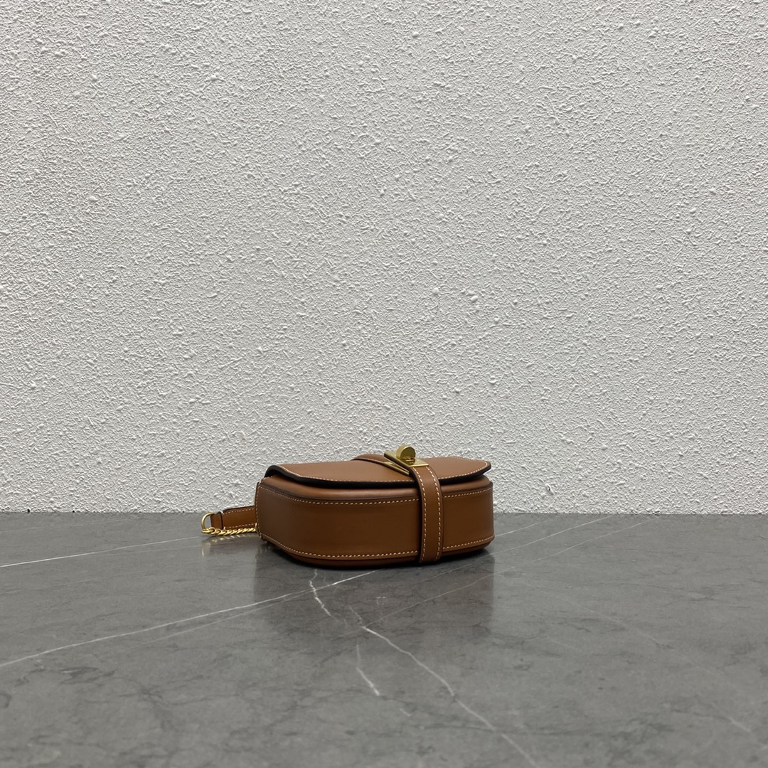 1:1 Replica Celine Small 16 Wallet On Chain Tan For Women 6in/14cm 10G453CQ7.04LU - Image 4