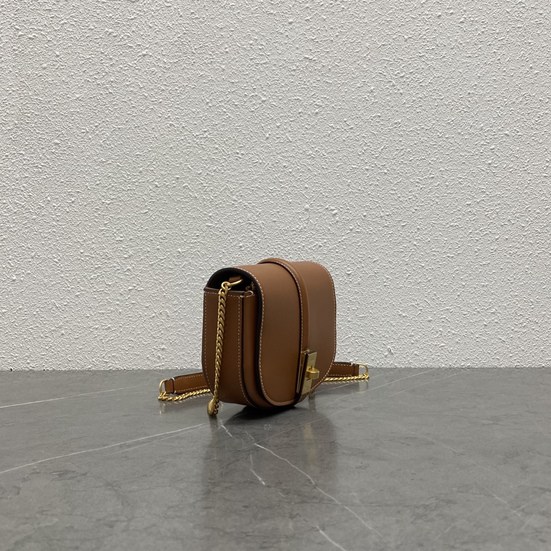 1:1 Replica Celine Small 16 Wallet On Chain Tan For Women 6in/14cm 10G453CQ7.04LU - Image 5