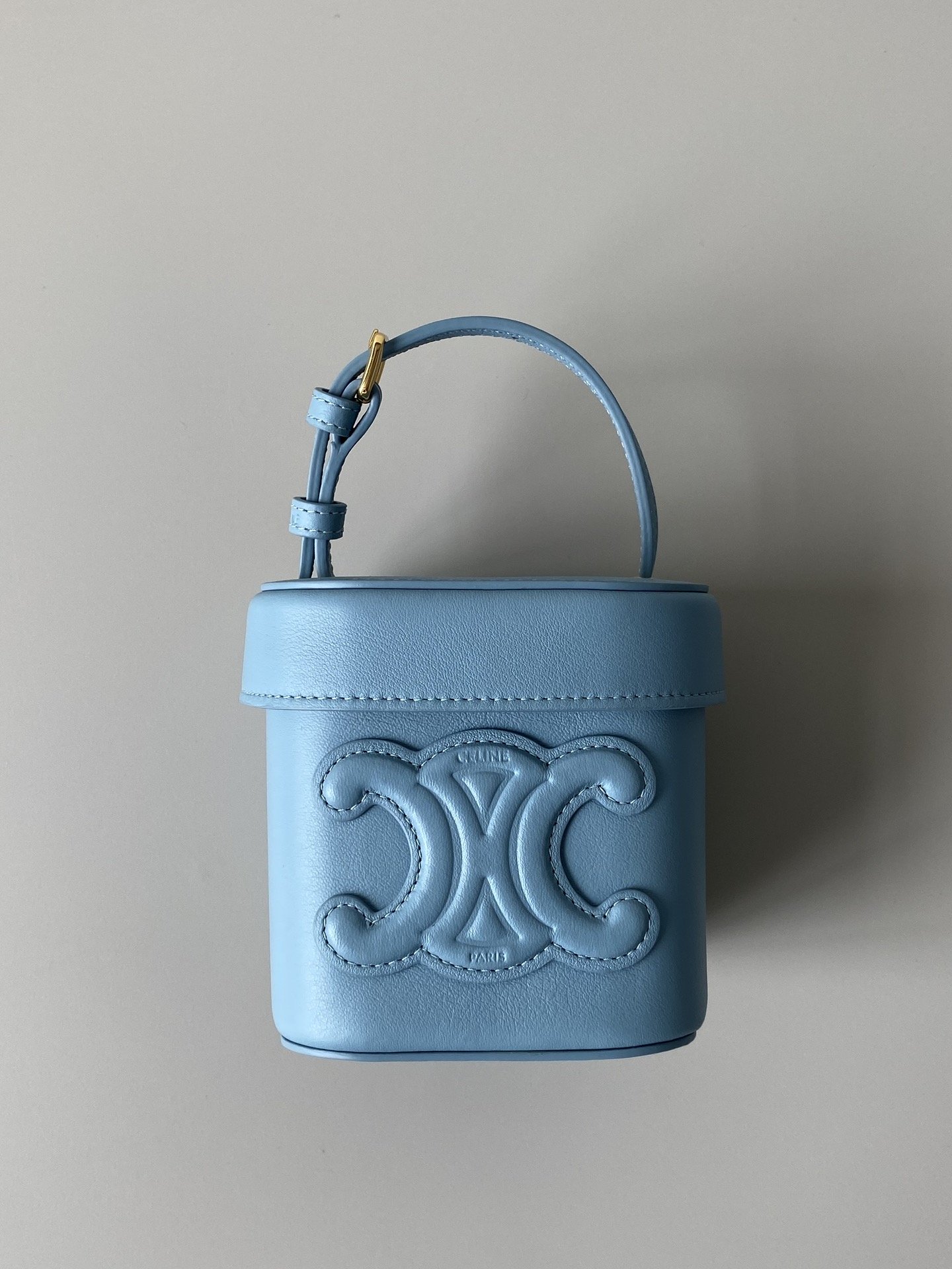 1:1 Replica Celine Small Box Cuir Triomphe Denim For Women 4in/11cm 199263DU3.07DD