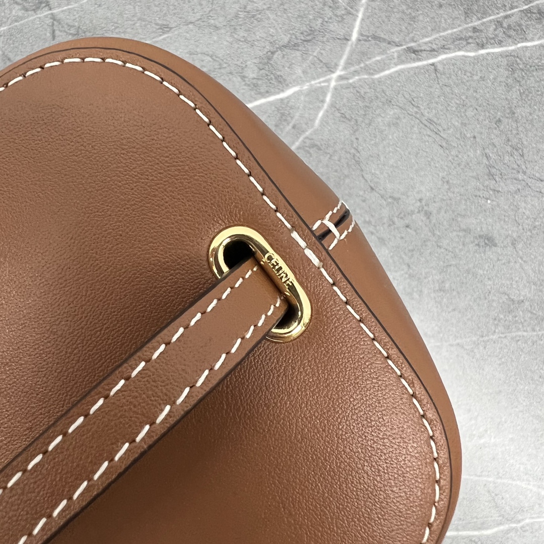 1:1 Replica Celine Small Box Cuir Triomphe In Textile Natural / Tan For Women 4in/11cm - Image 7