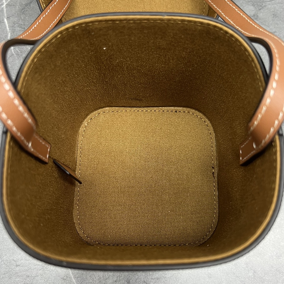 1:1 Replica Celine Small Box Cuir Triomphe In Triomphe Canvas Tan For Women 4in/11cm 199262EIN.04LU - Image 6