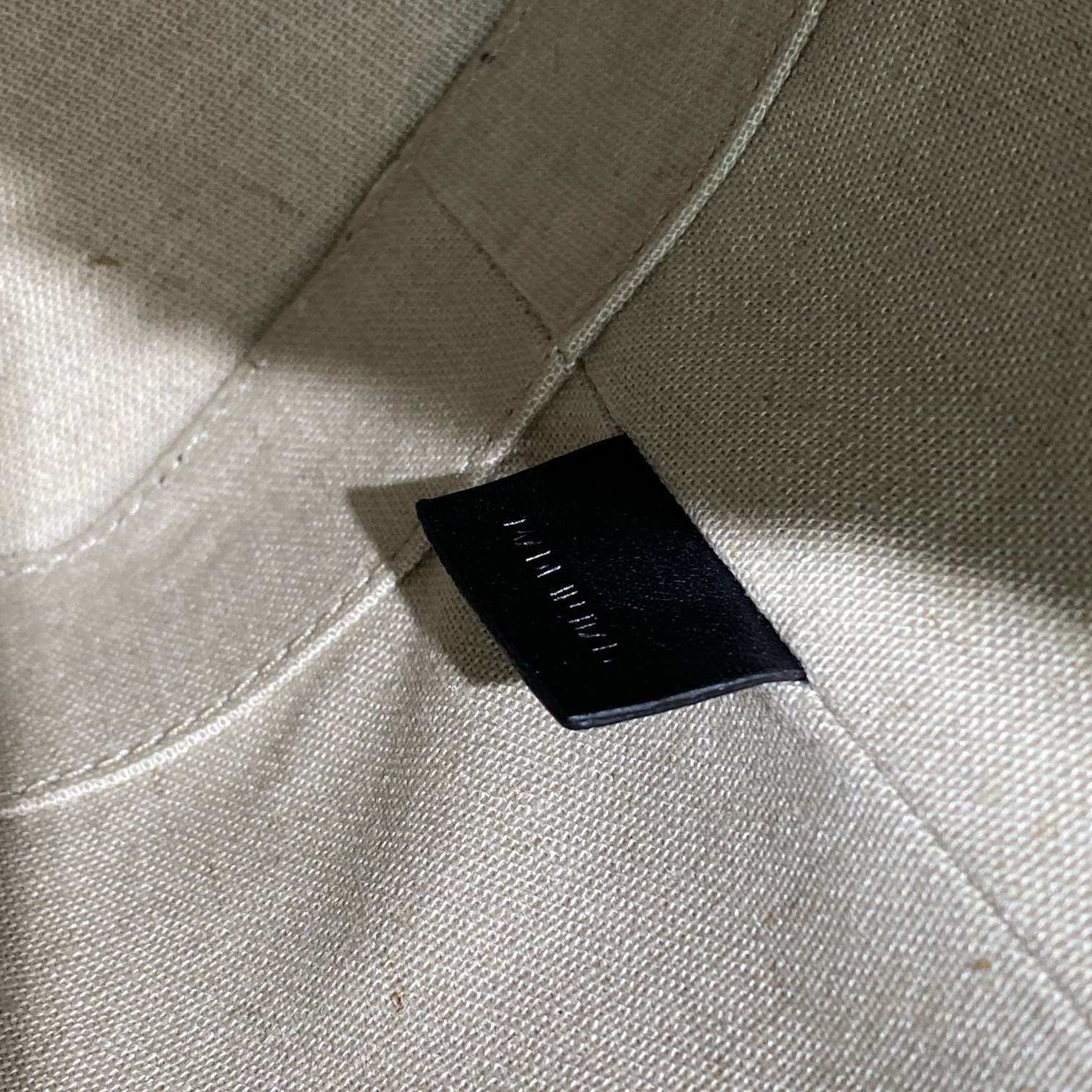 1:1 Replica Celine Small Bucket Cuir Triomphe In Textile Beige/Black For Women 9in/22cm - Image 6