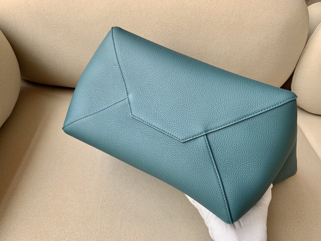 1:1 Replica Celine Small Cabas Phantom In Soft Grained Green For Women 12in/31cm - Image 4