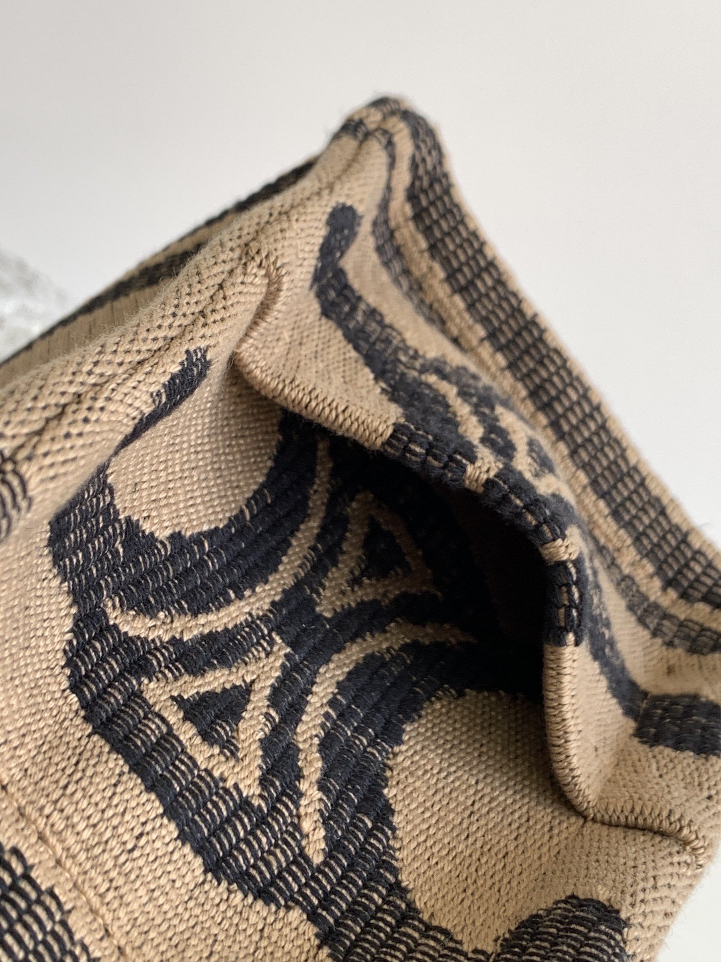 1:1 Replica Celine Small Cabas Thais In Textile With Triomphe Beige/Black For Women 11in/29cm 199162EGH.02BL - Image 2