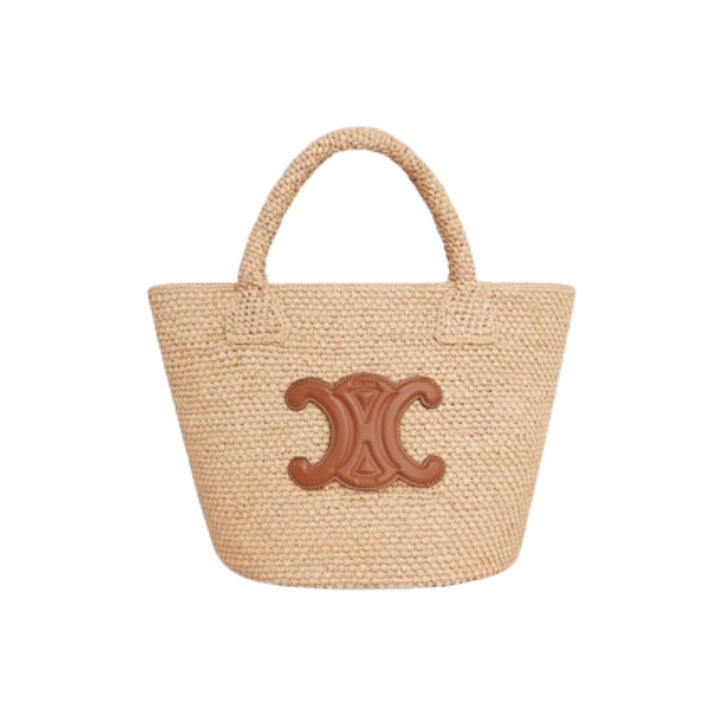 1:1 Replica Celine Supple Small Triomphe Classic Panier Beige For Women 23cm / 9in 114352FF7.04LU