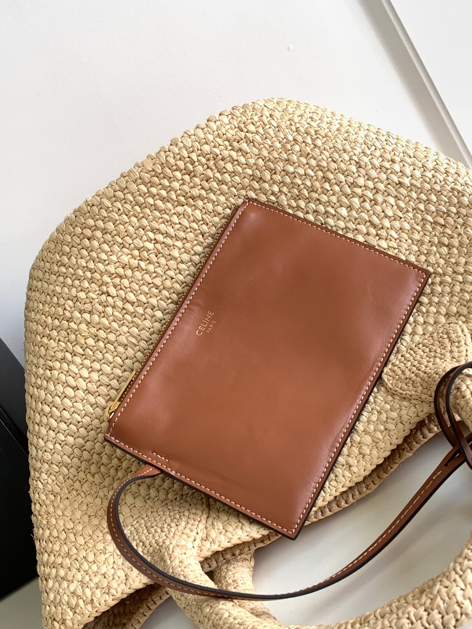 1:1 Replica Celine Supple Small Triomphe Classic Panier Beige For Women 23cm / 9in 114352FF7.04LU - Image 8