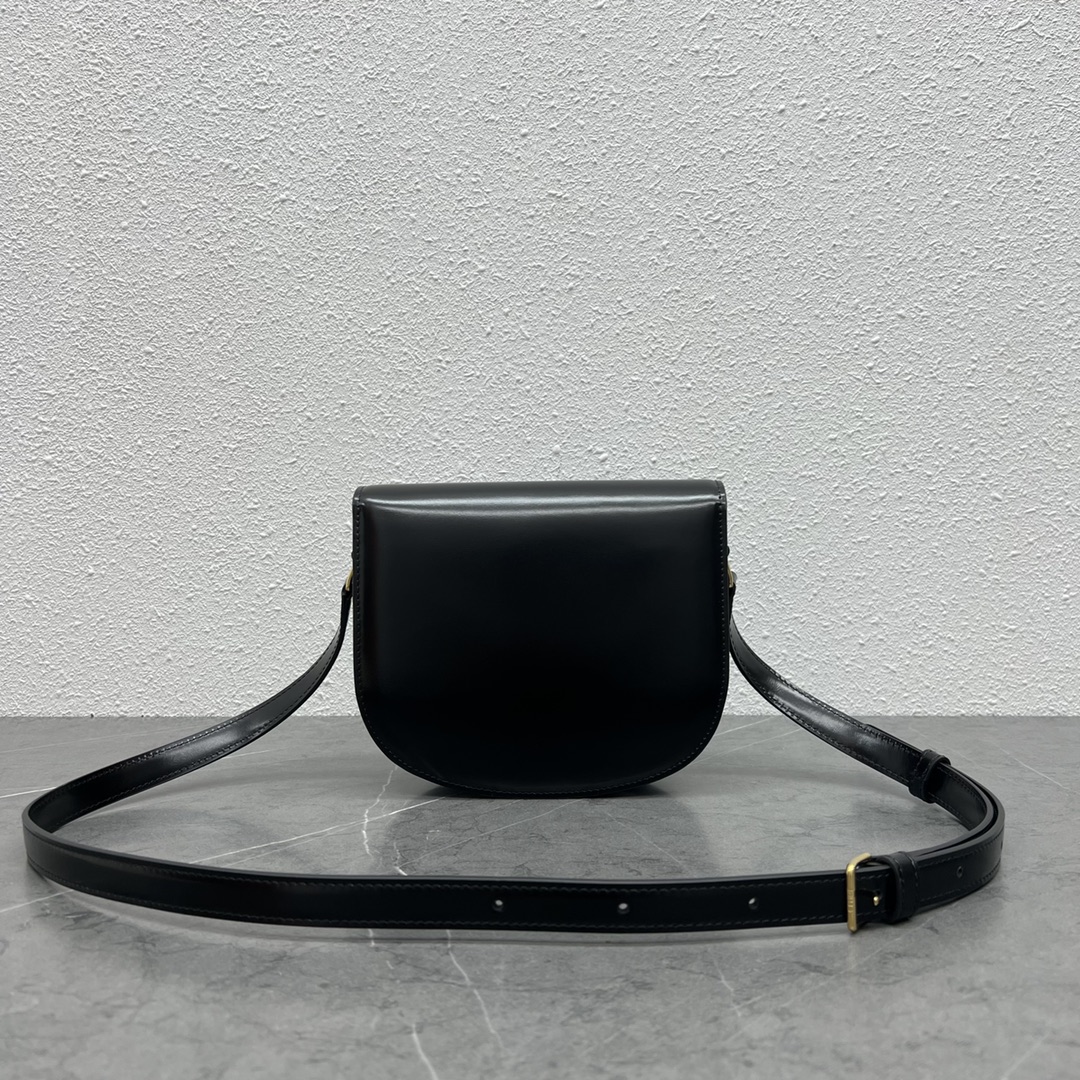 1:1 Replica Celine Teen Besace Triomphe Black For Women 4in/10cm 110413BF4.38NO - Image 4