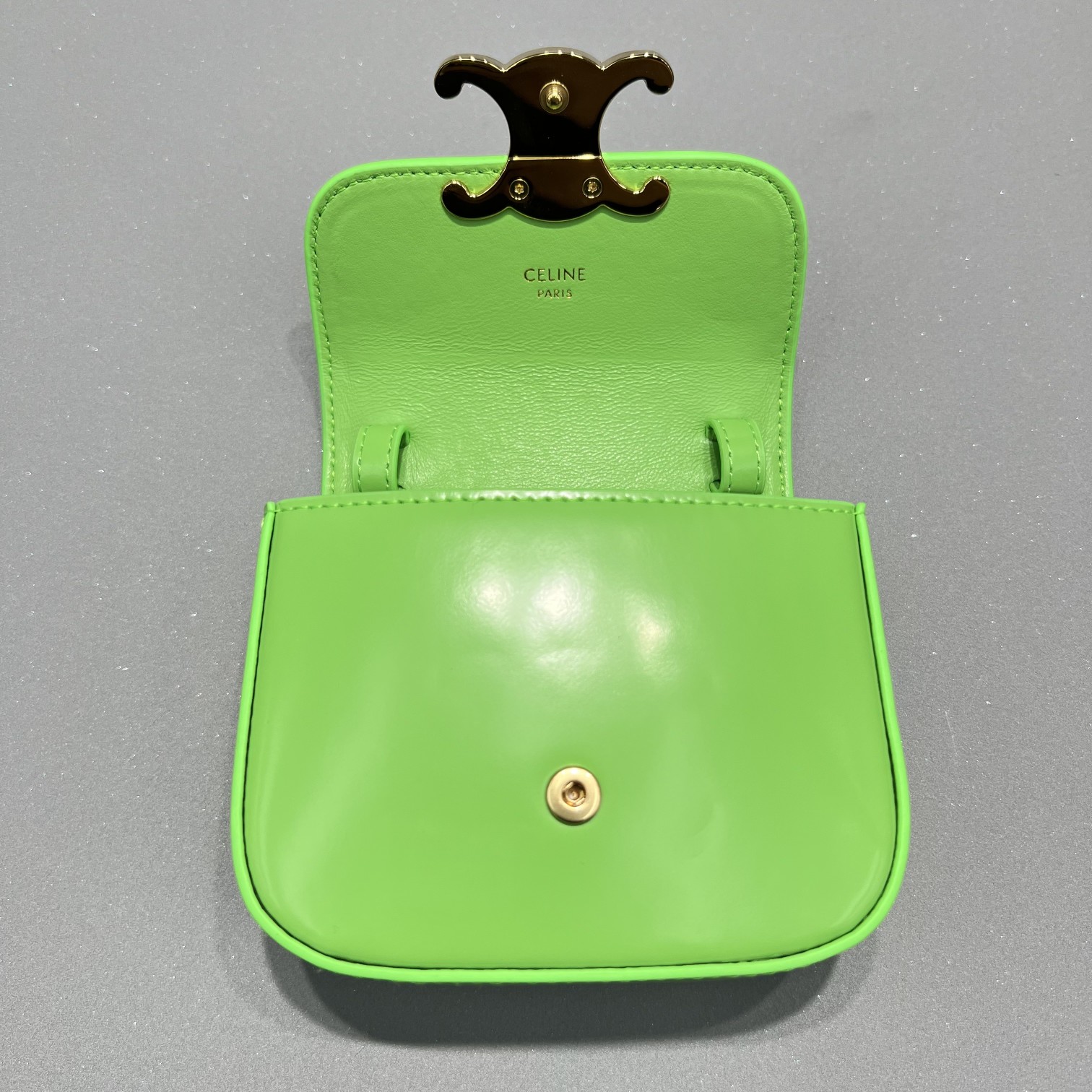 1:1 Replica Celine Teen Triomphe Bag Green For Women 7in/19cm - Image 7