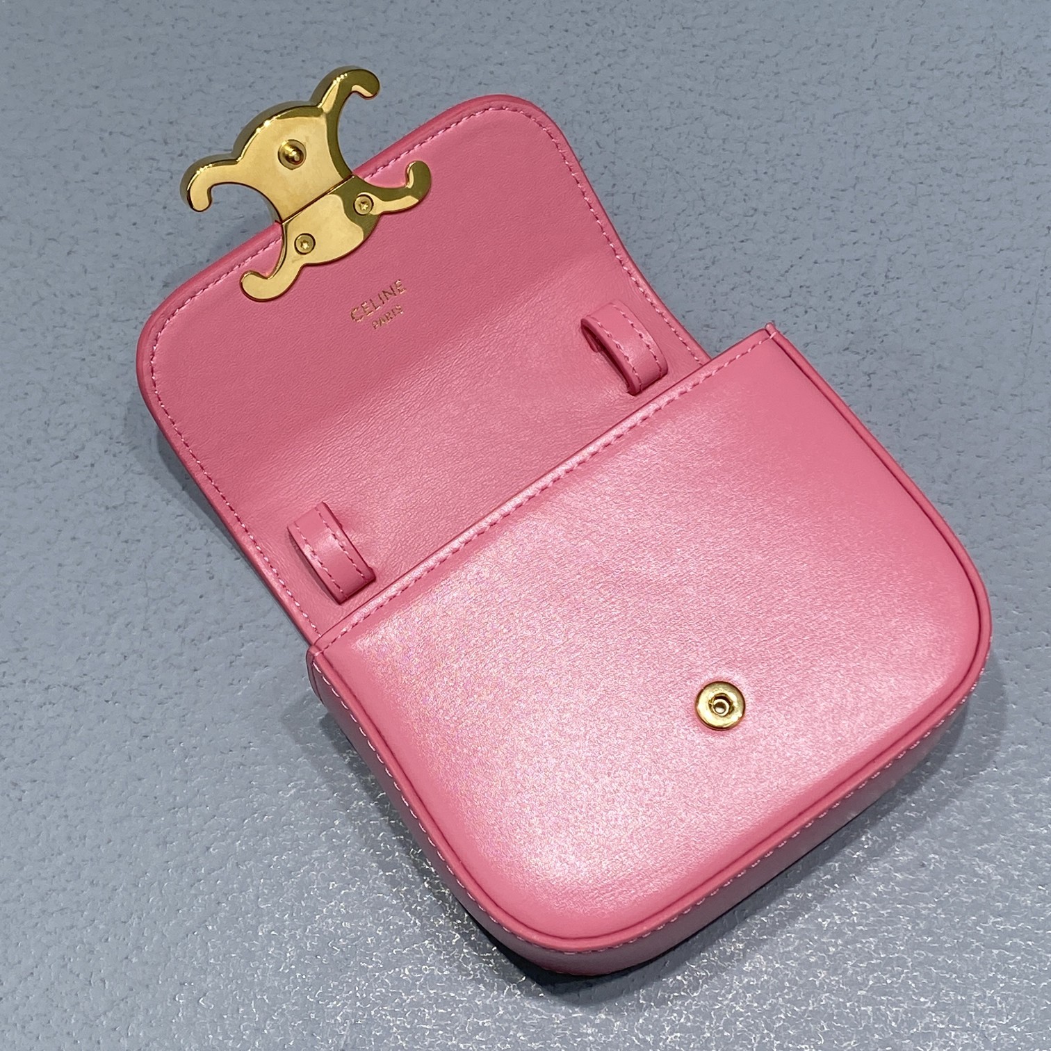 1:1 Replica Celine Teen Triomphe Bag Pink For Women 7in/19cm - Image 2