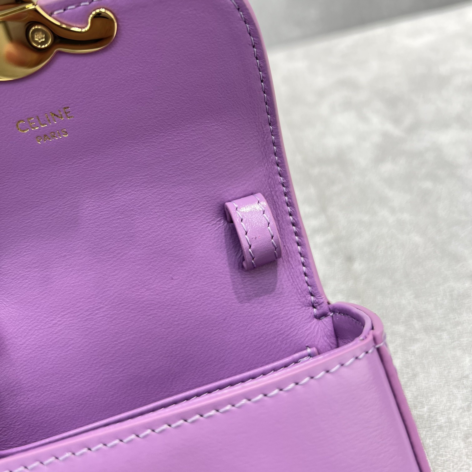 1:1 Replica Celine Teen Triomphe Bag Violet For Women 7in/19cm - Image 8