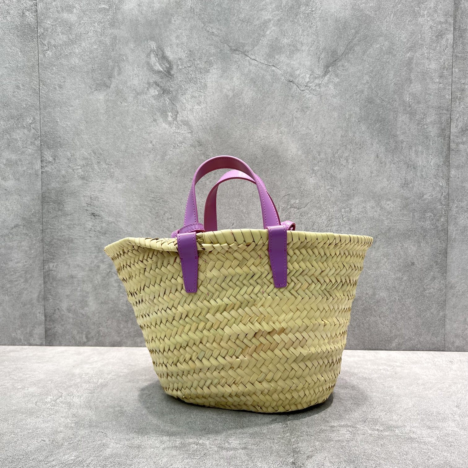 1:1 Replica Celine Teen Triomphe Celine Classic Panier In Palm Leaves And Lizard Violet For Women 8in/20cm - Image 3