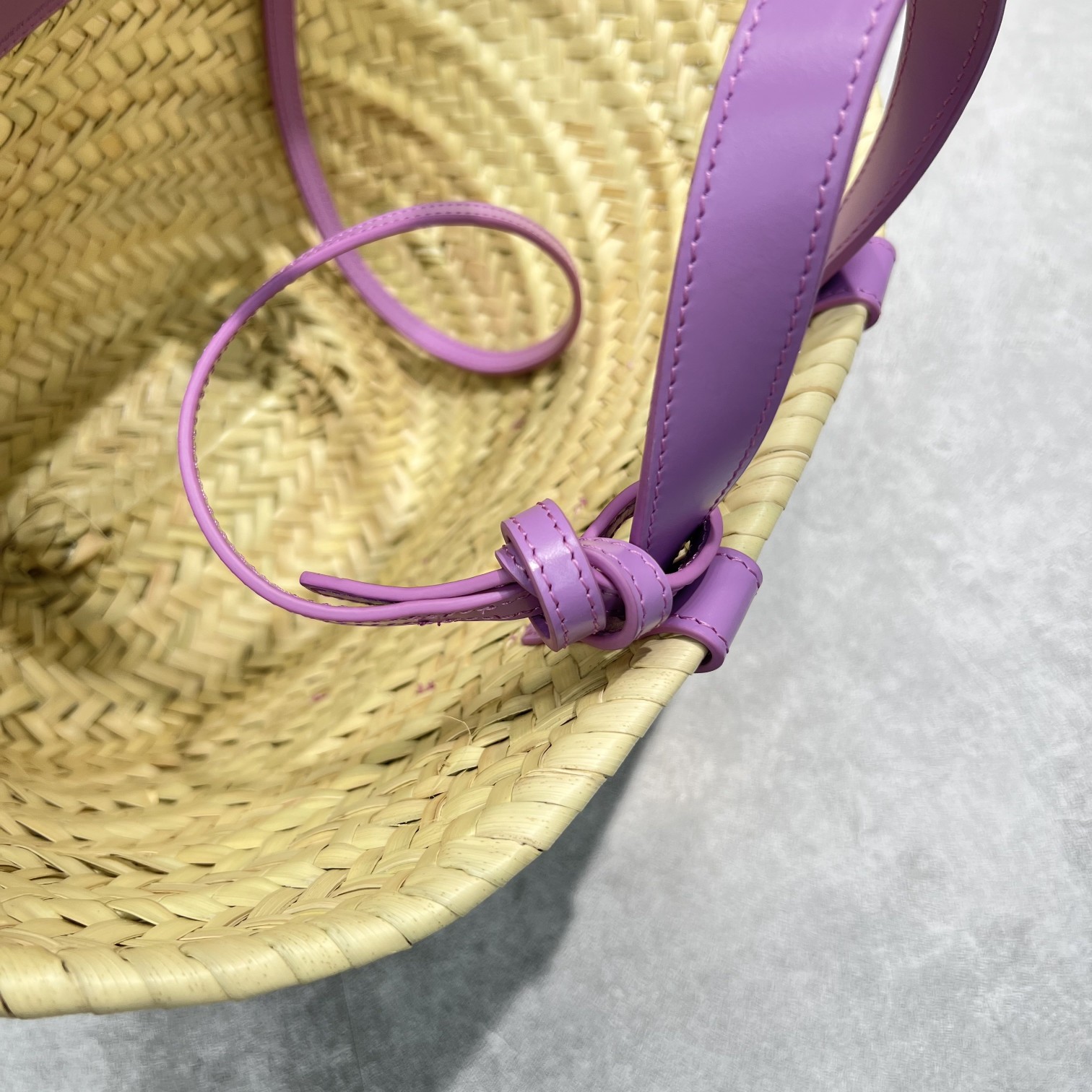 1:1 Replica Celine Teen Triomphe Celine Classic Panier In Palm Leaves And Lizard Violet For Women 8in/20cm - Image 9