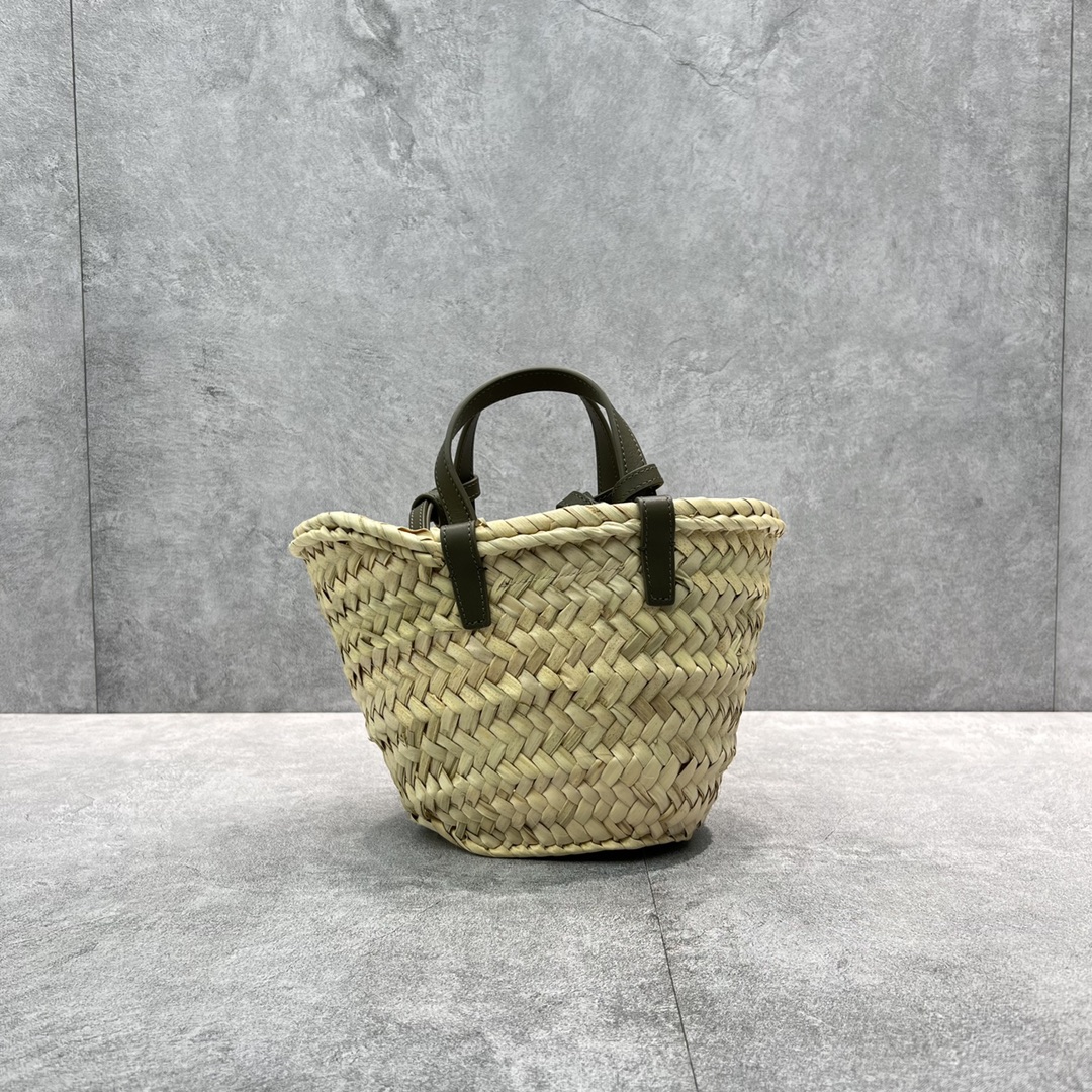 1:1 Replica Celine Teen Triomphe Classic Pannier Tote Dark Green For Women 8in/20cm - Image 4