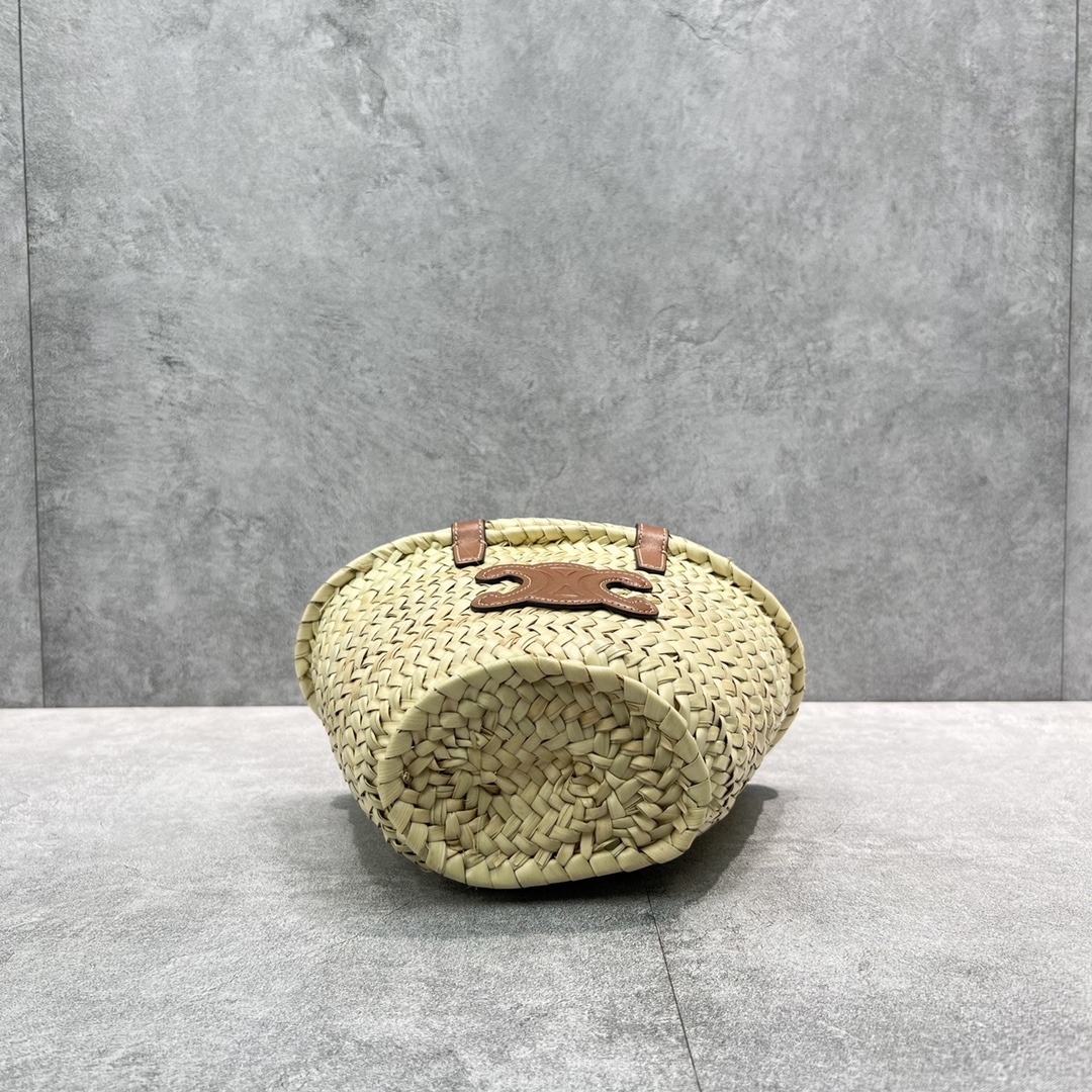 1:1 Replica Celine Teen Triomphe Classic Pannier Tote Tan For Women 8in/20cm - Image 5