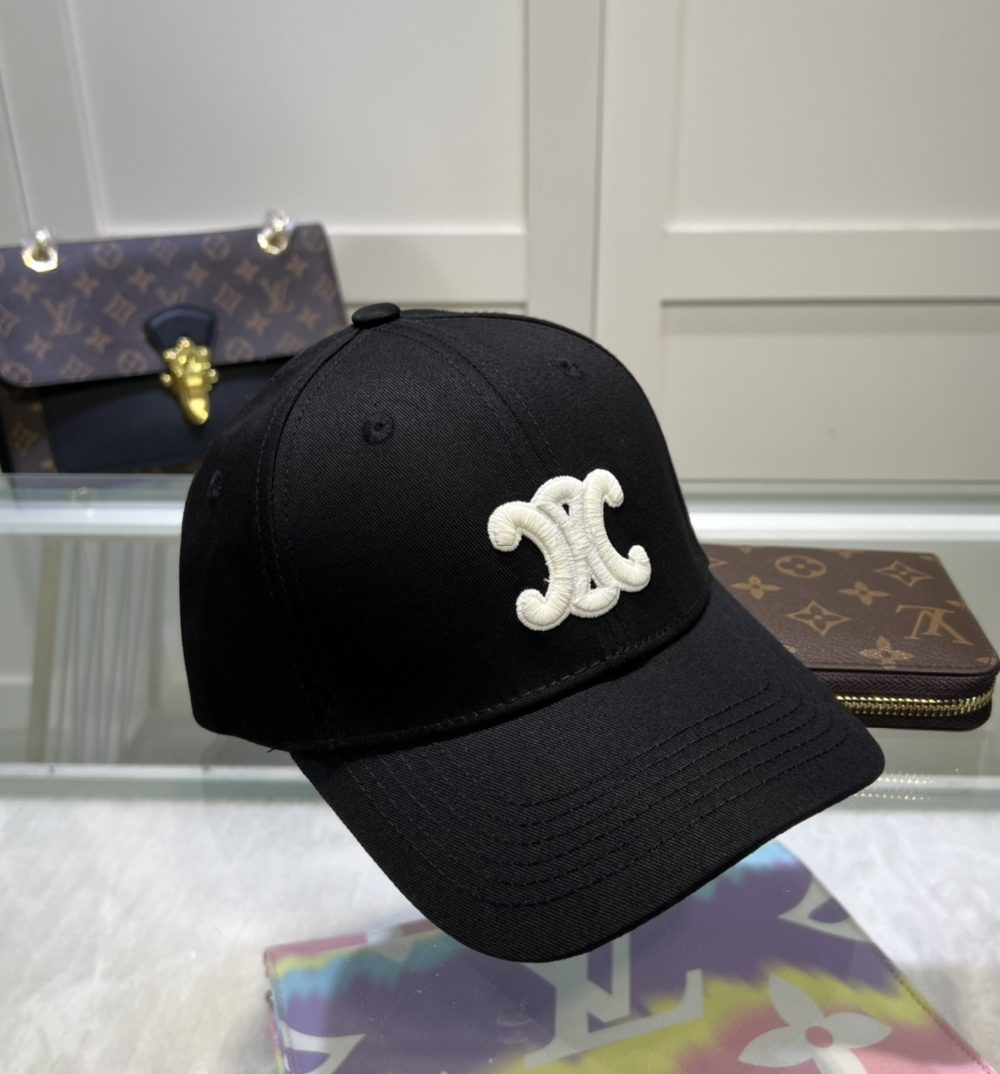 Celine Triomphe Baseball Cap Black Celine Cap