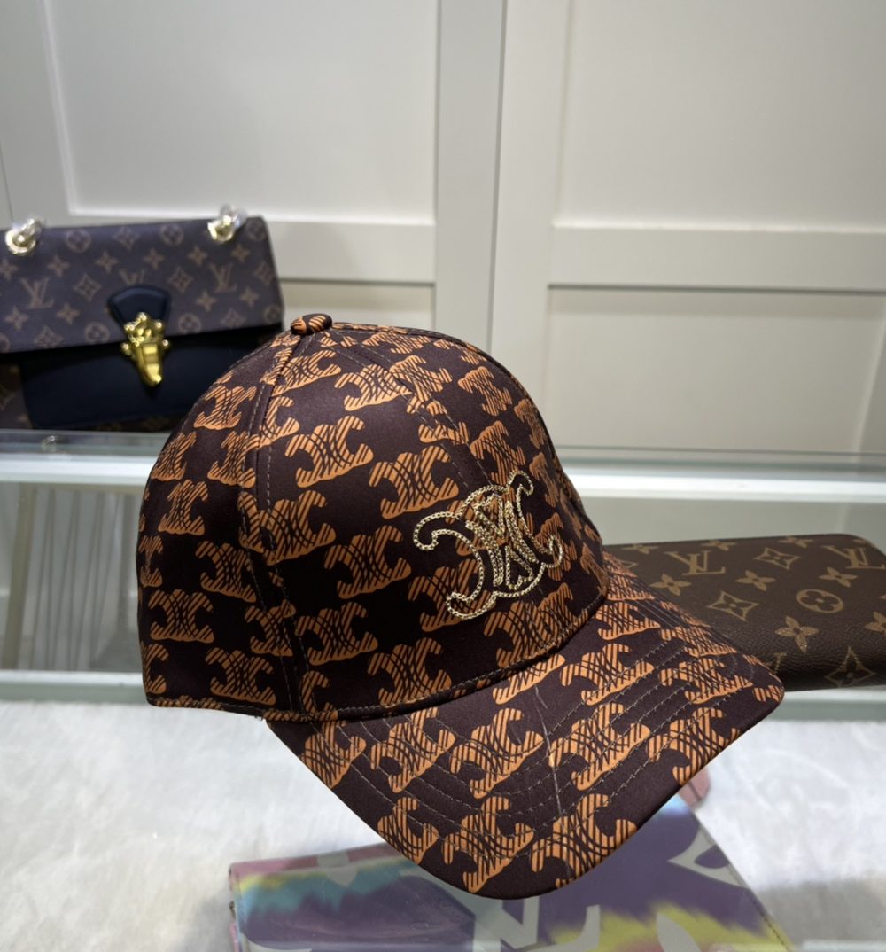 Celine Triomphe Baseball Cap Black/Brown Celine Cap