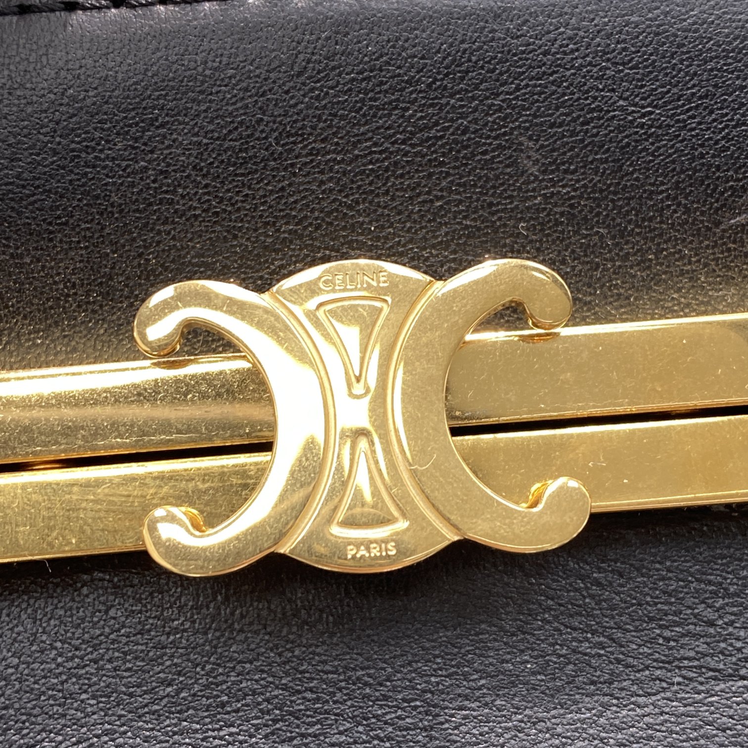 1:1 Replica Celine Triomphe Minaudiere Black For Women 4in/10cm - Image 9