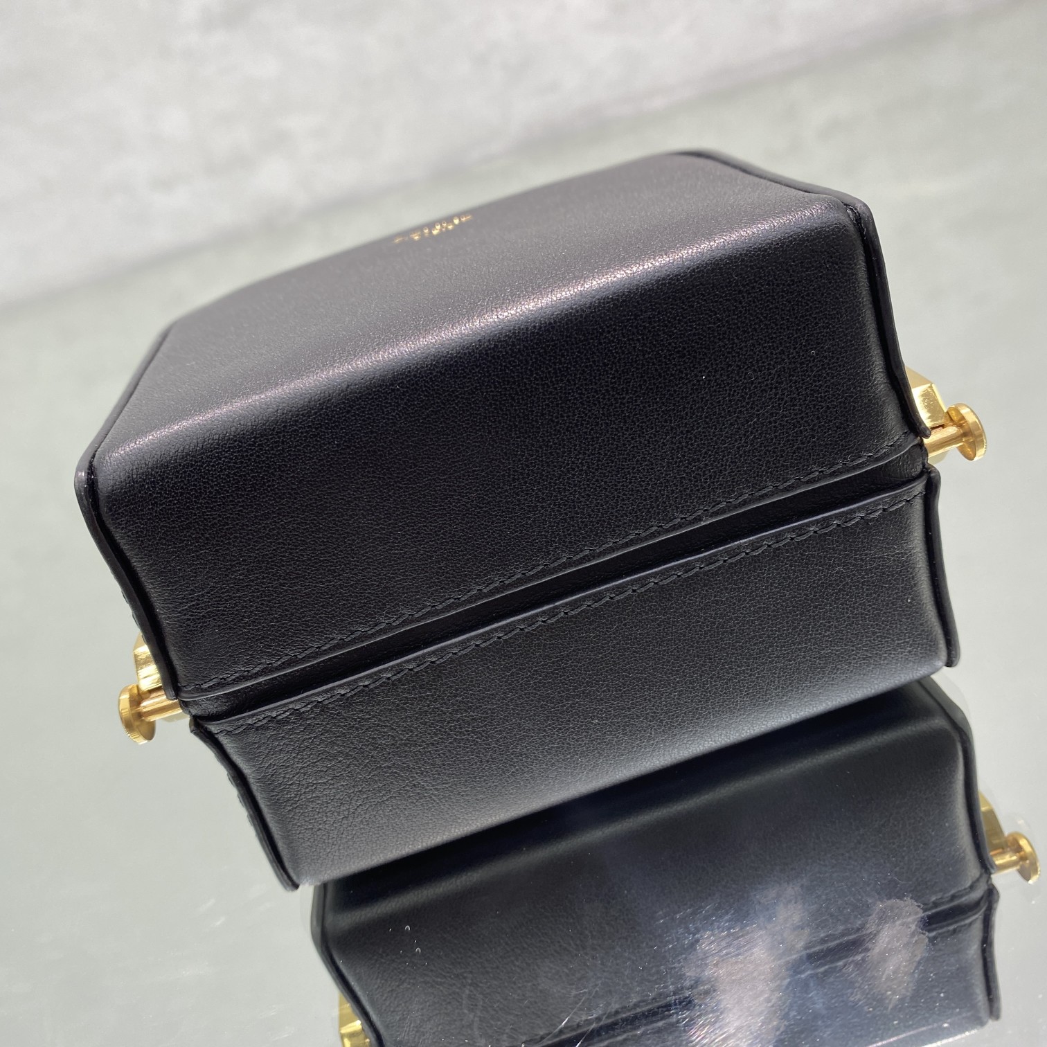 1:1 Replica Celine Triomphe Minaudiere Black For Women 4in/10cm - Image 5
