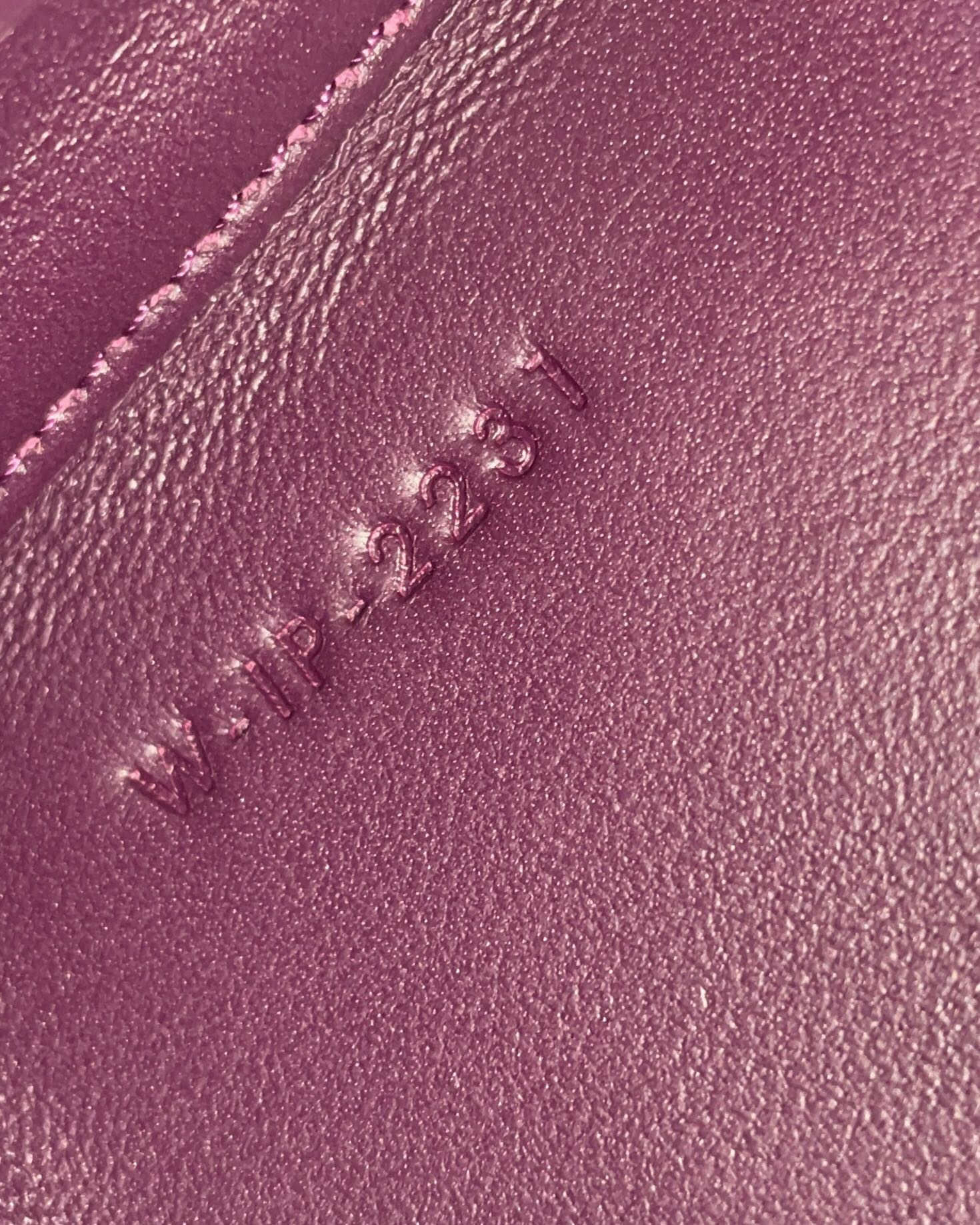 1:1 Replica Celine Triomphe Minaudiere In Lizard Violet For Women 4in/10cm - Image 6