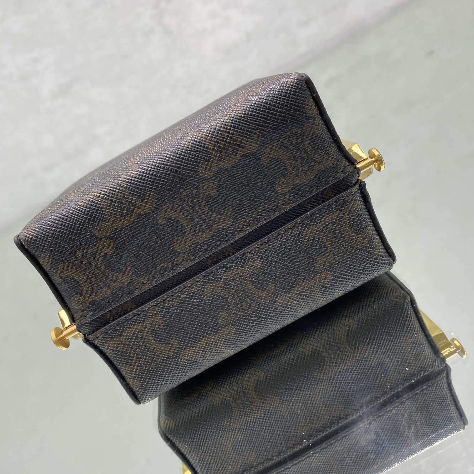 1:1 Replica Celine Triomphe Minaudiere In Triomphe Canvas Brown For Women 4in/10cm - Image 5