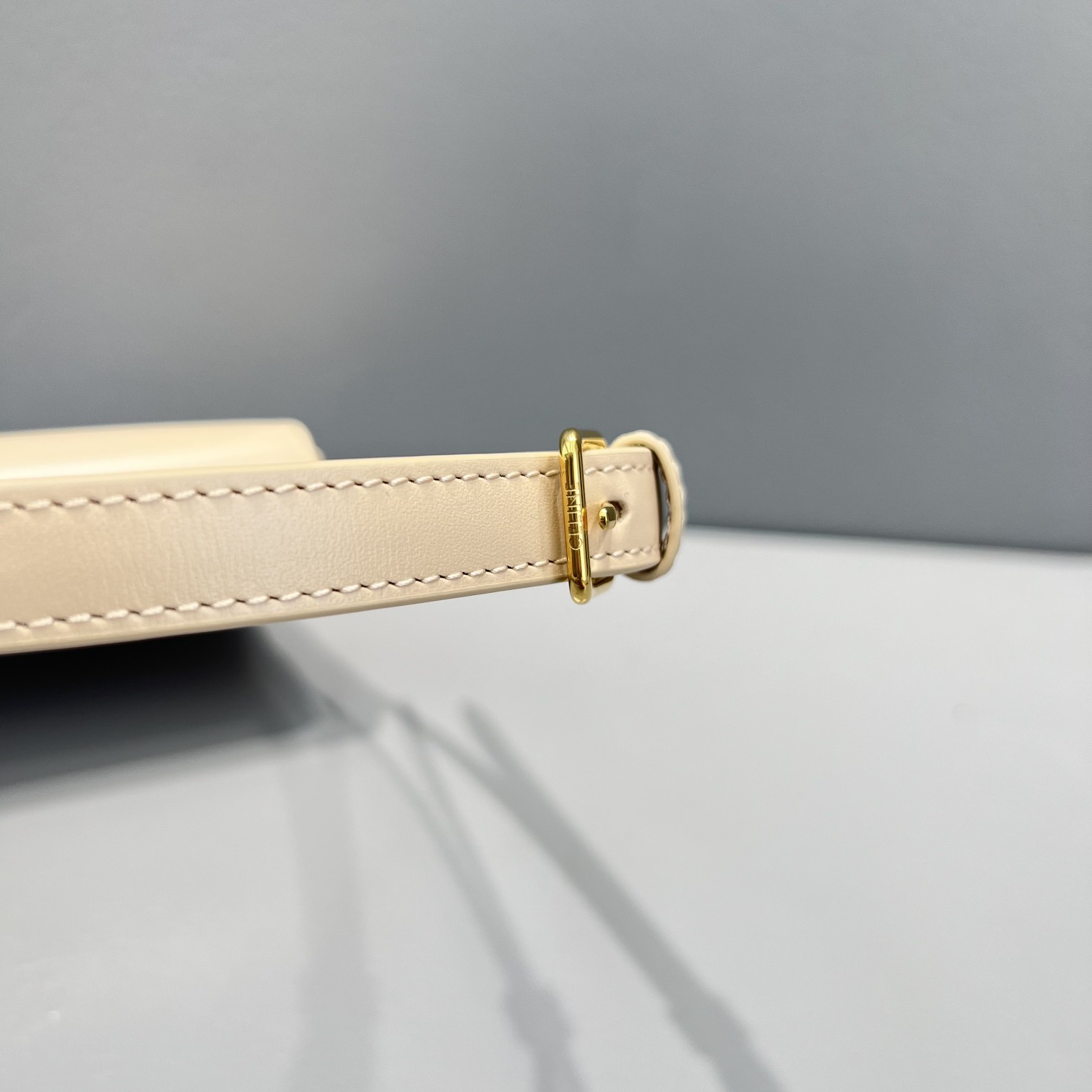 1:1 Replica Celine Triomphe Shoulder Bag Beige For Women 8in/20.5cm - Image 7