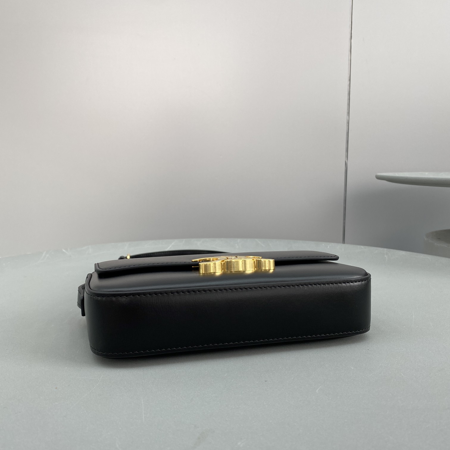 1:1 Replica Celine Triomphe Shoulder Bag Black For Women 8in/20cm 194143BF4.38NO - Image 3