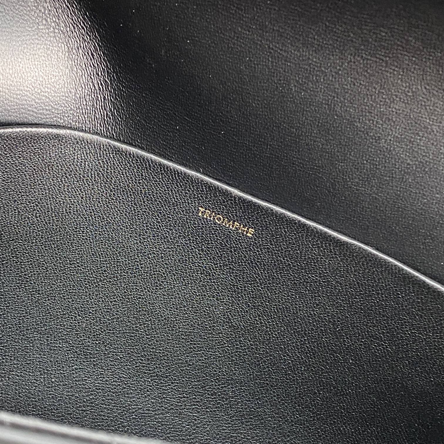 1:1 Replica Celine Triomphe Shoulder Bag Black For Women 8in/20cm - Image 2