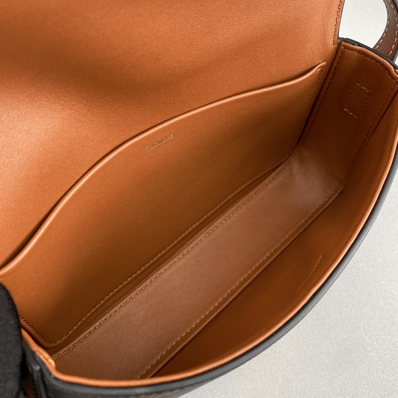 1:1 Replica Celine Triomphe Shoulder Bag In Triomphe Canvas Tan For Women 8in/20cm 194142CUZ.04LU - Image 8