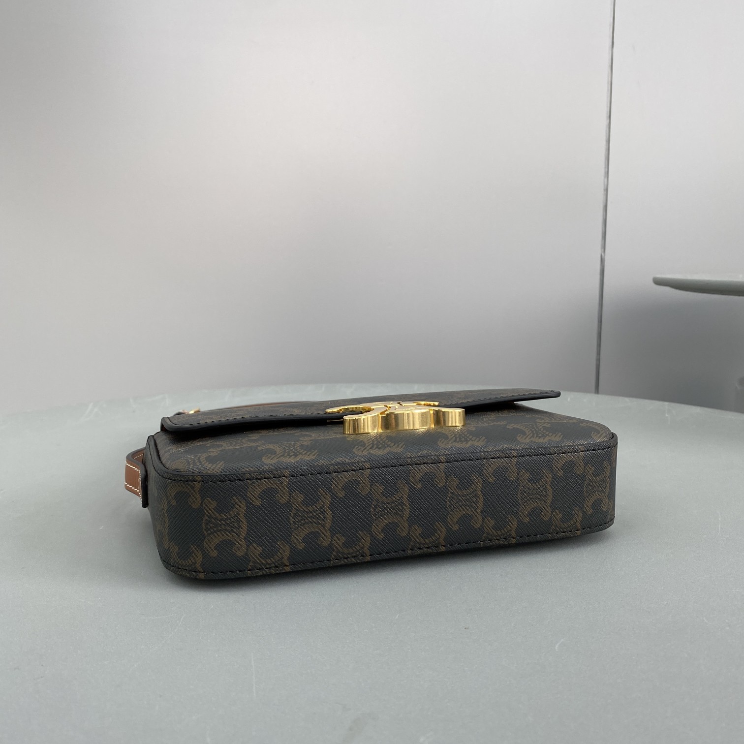 1:1 Replica Celine Triomphe Shoulder Bag In Triomphe Canvas Tan For Women 8in/20cm 194142CUZ.04LU - Image 5