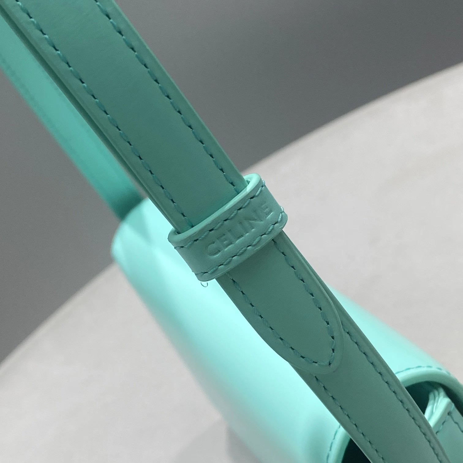 1:1 Replica Celine Triomphe Shoulder Bag Mint Green For Women 8in/20cm - Image 9