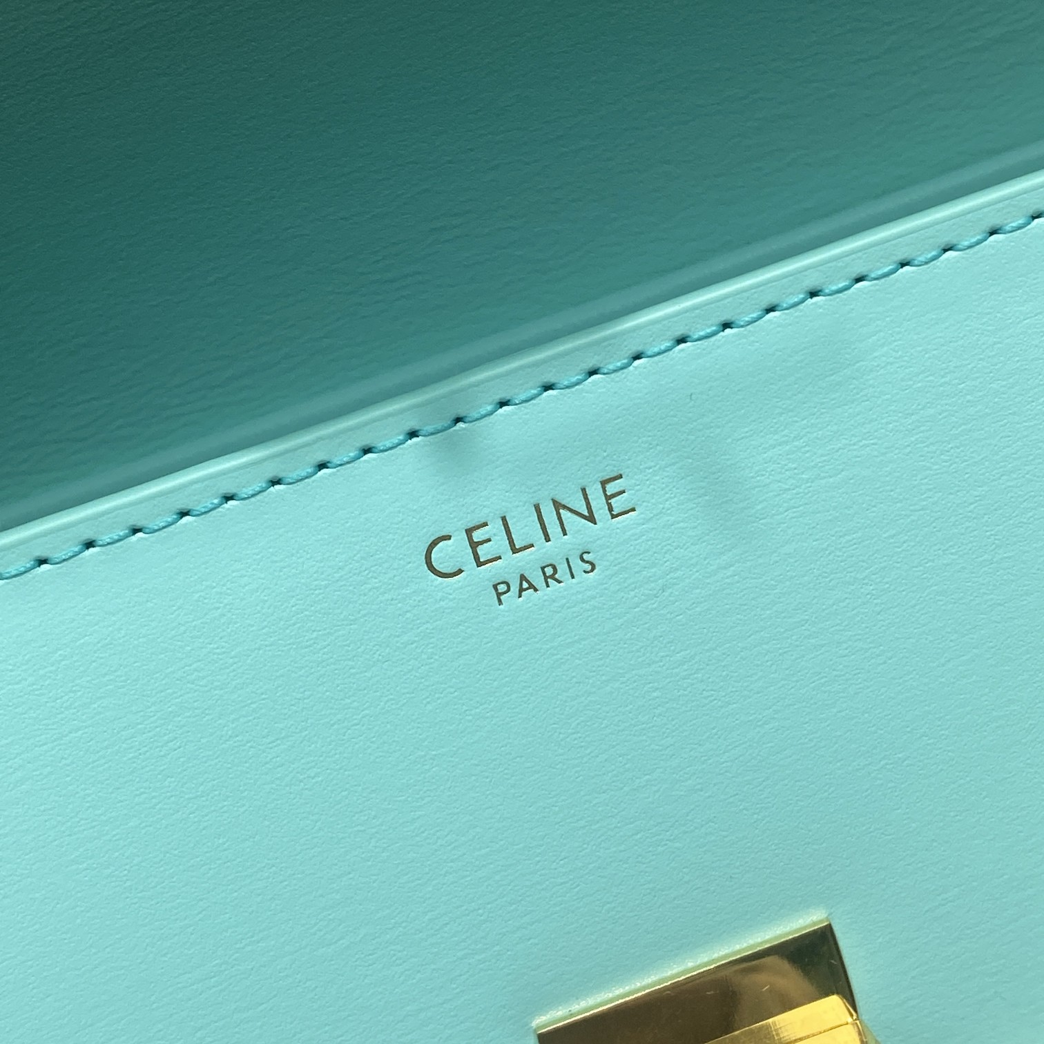 1:1 Replica Celine Triomphe Shoulder Bag Mint Green For Women 8in/20cm - Image 7